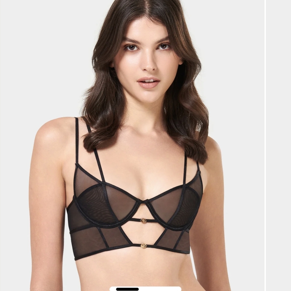 Bluebella Black Mesh Underwire Bra 32D & 34C Available